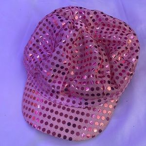 Pink Sparkly Sequins Baseball Cap